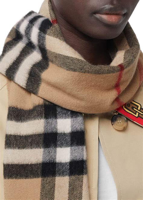 burberry giant check scarf men|burberry cashmere check scarf price.